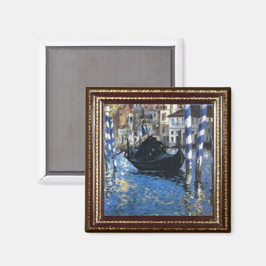 Manet Blauw Venetië Masterpiece Magnet (Voorkant / Achterkant)