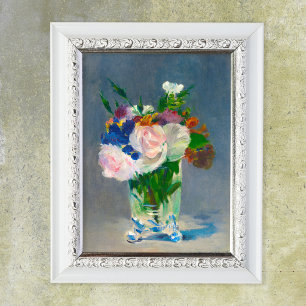 Manet Bloemen in een Kristallen Vaas Poster