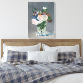 Manet | Bloemen in een kristalvet, c.1882 Canvas Afdruk (Insitu (Slaapkamer))