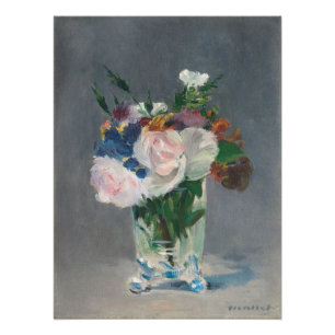 Manet   Bloemen in een kristalvet, c.1882 Perfect Poster