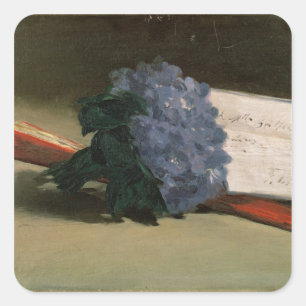 Manet   Bouquet of Violets, 1872 Vierkante Sticker