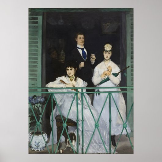Manet - De Balcony Poster (Voorkant)