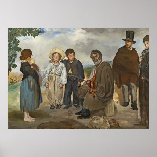 Manet | De oude muzikant, 1862 Poster (Voorkant)