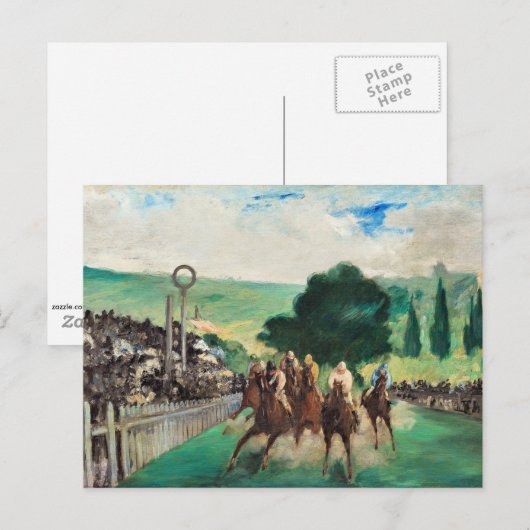 Manet - De Reizen bij Longchamp Briefkaart (Voorkant / Achterkant)