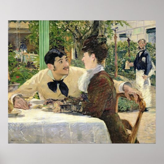 Manet | De tuin van Pere Lathuille, 1879 Poster (Voorkant)