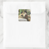 Manet | De tuin van Pere Lathuille, 1879 Vierkante Sticker (Tas)