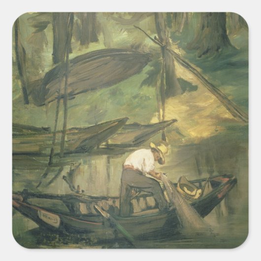 Manet | De vissers, c.1861 Vierkante Sticker (Voorkant)