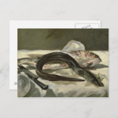 Manet | Eel en Red Mullet, 1864 Briefkaart (Voorkant / Achterkant)