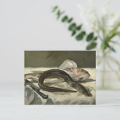 Manet | Eel en Red Mullet, 1864 Briefkaart (Staand voorkant)