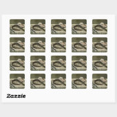 Manet | Eel en Red Mullet, 1864 Vierkante Sticker (Vel)