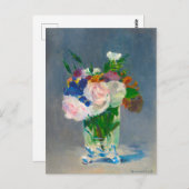Manet Flowers in een Crystal Vase Briefkaart (Voorkant / Achterkant)