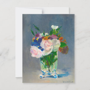 Manet Flowers in een Crystal Vase Briefkaart