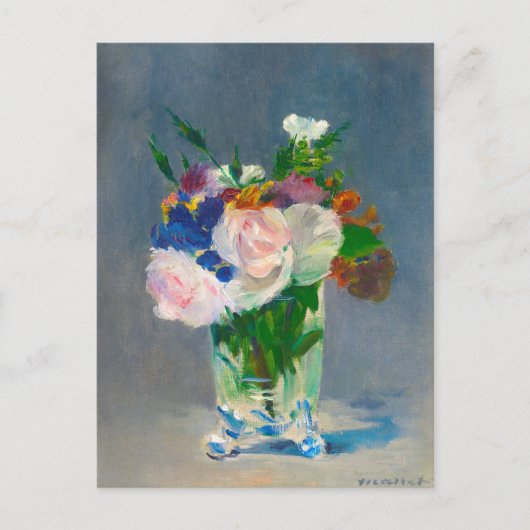 Manet Flowers in een Crystal Vase Briefkaart (Voorkant)