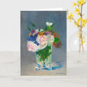 Manet Flowers in een Crystal Vase Kaart (Gele Bloem)