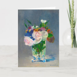 Manet Flowers in een Crystal Vase Kaart