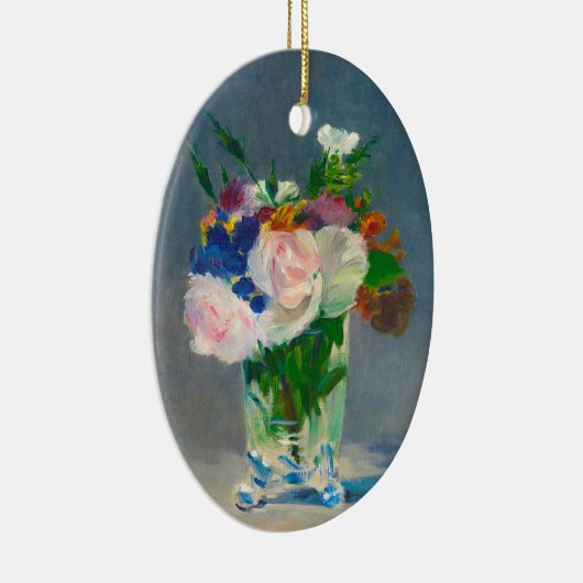 Manet Flowers in een Crystal Vase Keramisch Ornament (Rechts)