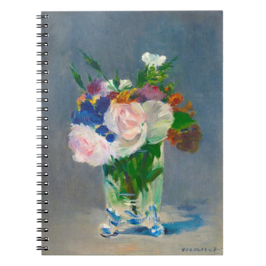 Manet Flowers in een Crystal Vase Notitieboek (Voorkant)