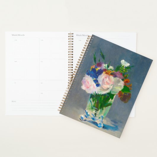 Manet Flowers in een Crystal Vase Planner (Display)