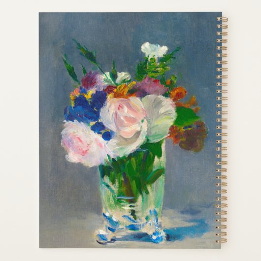 Manet Flowers in een Crystal Vase Planner (Achterkant)