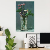 Manet Flowers in een Crystal Vase Poster (Thuiskantoor)