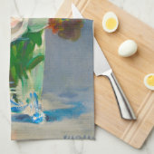 Manet Flowers in een Crystal Vase Theedoek (Quarter Fold)