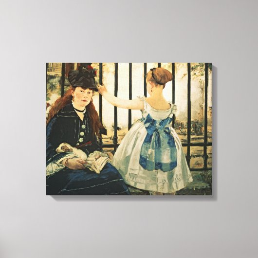 Manet | Gare St. Lazare, 1872-3 Canvas Afdruk (Voorkant)