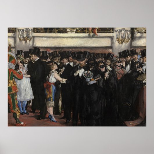 Manet | Gemaskerde bal bij de Opera, 1873 Poster (Voorkant)