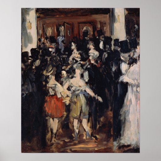 Manet - gemaskerde bal bij de opera poster (Voorkant)