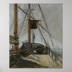 Manet - Het scheepsdek Poster