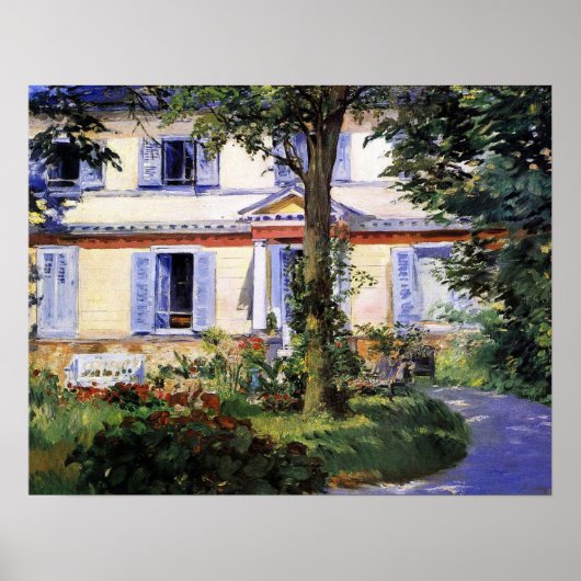 Manet - Huis in Rueil, 1882 Poster (Voorkant)