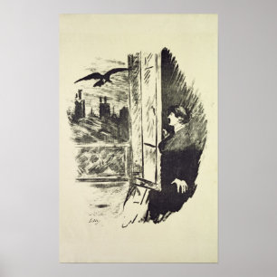 Manet   Illustratie voor de "Raven" Poster