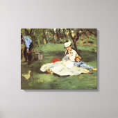 Manet Impressionist Frans Familie Tuin Schilderij Canvas Afdruk (Voorkant)