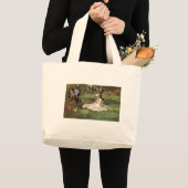 Manet Impressionist Frans Familie Tuin Schilderij Grote Tote Bag (Voorkant (product))