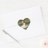 Manet Impressionist Frans Familie Tuin Schilderij Hart Sticker (Envelop)