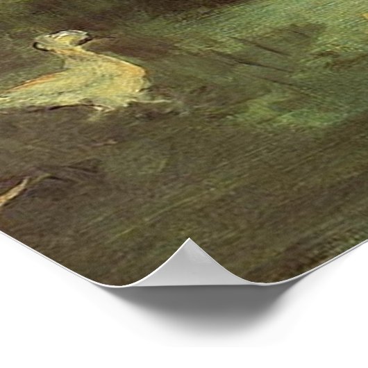 Manet Impressionist Frans Familie Tuin Schilderij Poster (Hoek)