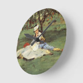 Manet Impressionist Frans Familie Tuin Schilderij Ronde Klok (Hoek)