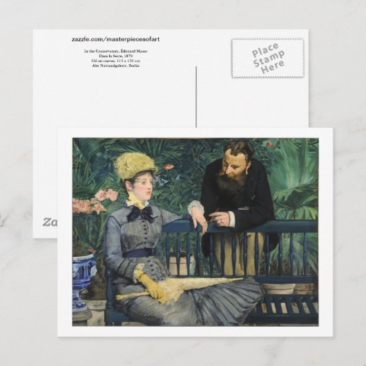 Manet in het conservatorium briefkaart (Voorkant / Achterkant)