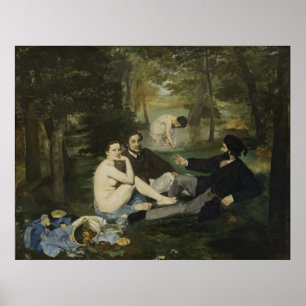 Manet is The Luncheon op de gras Poster