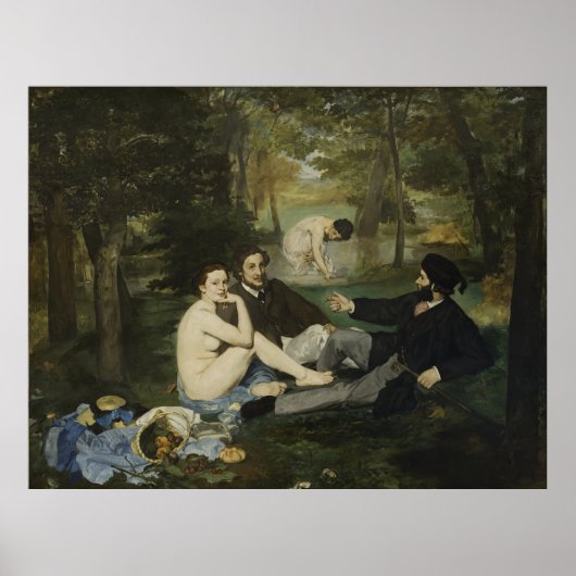 Manet is The Luncheon op de gras Poster (Voorkant)