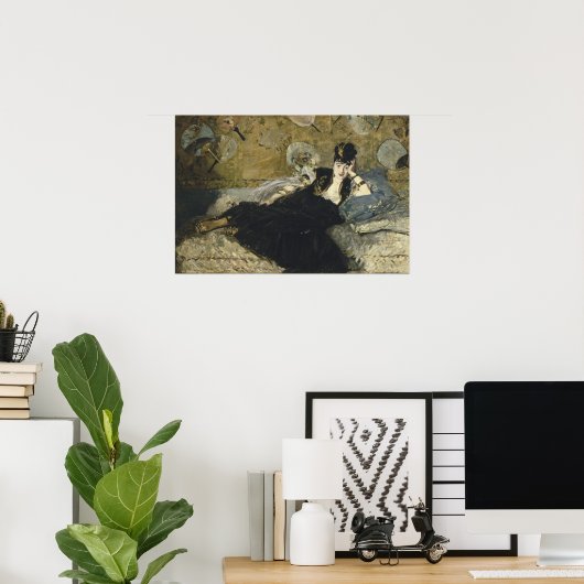 Manet - Lady With Fans, (Nina De Calais) Poster (Thuiskantoor)