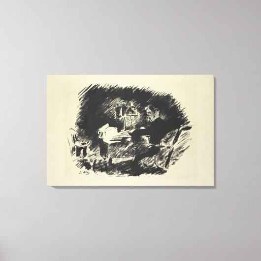 Manet | Le Corbeau, 1875 Canvas Afdruk (Voorkant)