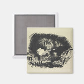 Manet | Le Corbeau, 1875 Magneet (Voorkant / Achterkant)