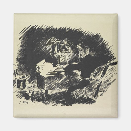 Manet | Le Corbeau, 1875 Magneet (Voorkant)