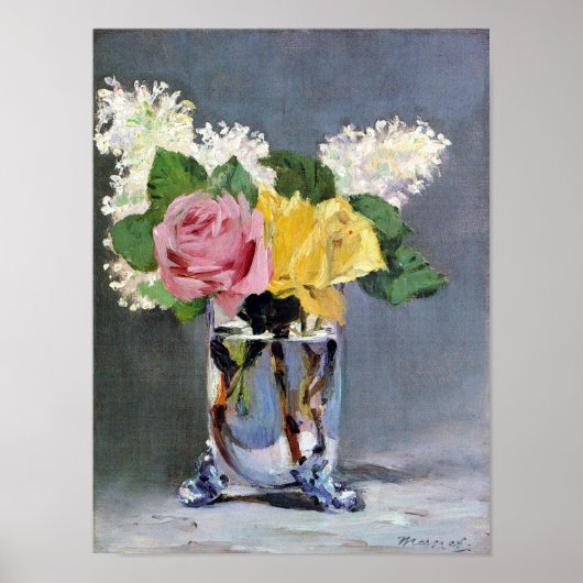 Manet Lilacs en Rozen Fine Art Print (Voorkant)