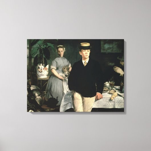 Manet | Luncheon in de Studio, 1868 Canvas Afdruk (Voorkant)