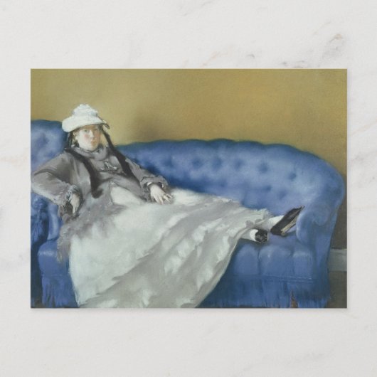 Manet | Madame Manet op een blauwe sofa, 1874 Briefkaart (Voorkant)