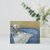 Manet | Madame Manet op een blauwe sofa, 1874 Briefkaart (Staand voorkant)