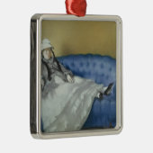 Manet | Madame Manet op een blauwe sofa, 1874 Metalen Ornament (Rechts)