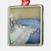 Manet | Madame Manet op een blauwe sofa, 1874 Metalen Ornament (Links)