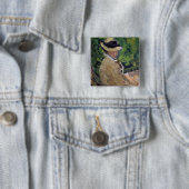 Manet | Madame Manet te Bellevue Vierkante Button 5,1 Cm (In situ)